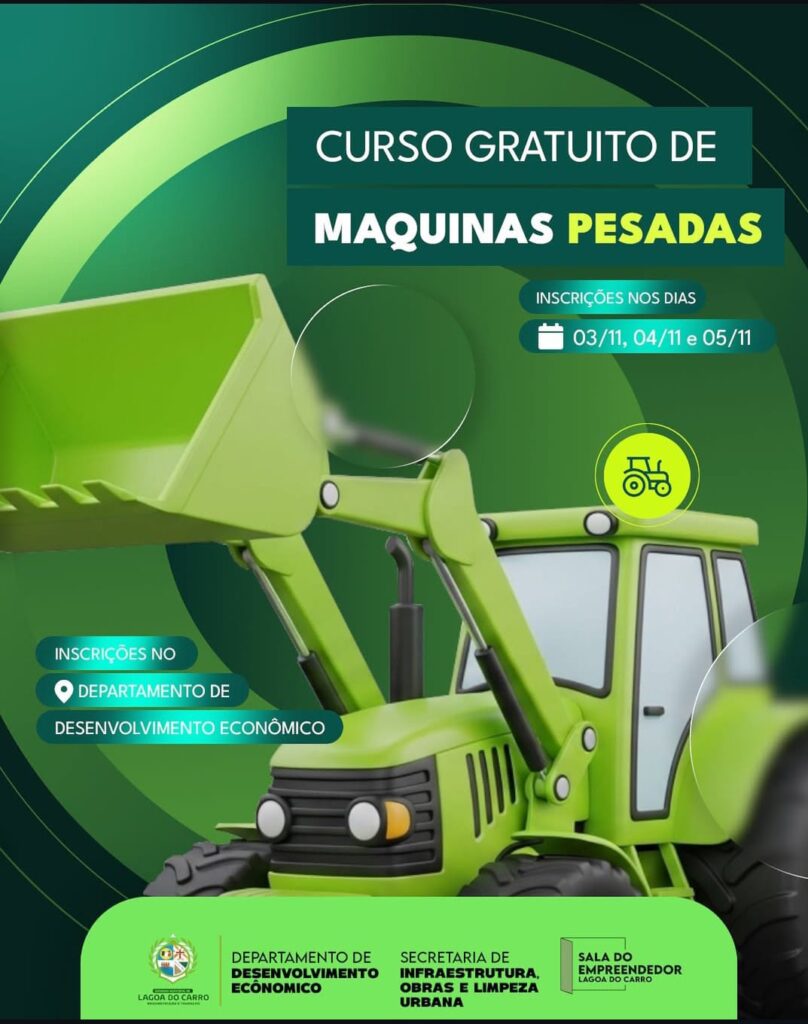 🚜 Mais qualificação chegando para Lagoa do Carro! 💪